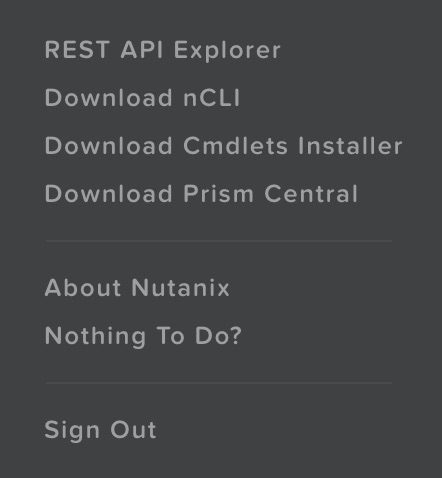 NutanixUserMenu1