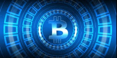 blue bitcoin logo